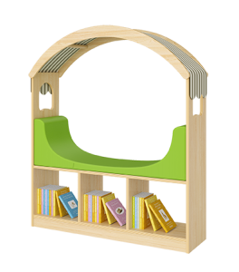Reading Nook with Storage (Curved Roof)(Green)