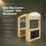 ROLE-PLAY CORNER “COUNTER” WITH BLACKBOARD