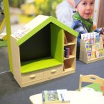 BOOK DISPLAY WITH BLACKBOARD